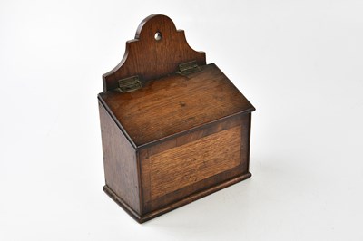 Lot 5096 - An 18th century oak salt box, height 30cm,...