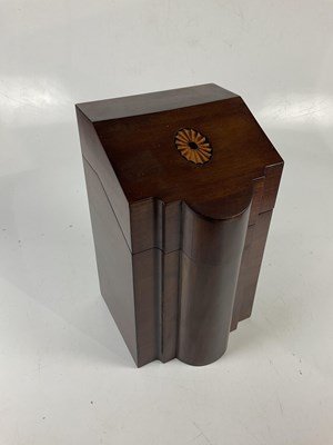 Lot 5098 - A reproduction mahogany desk tidy, height 36cm.