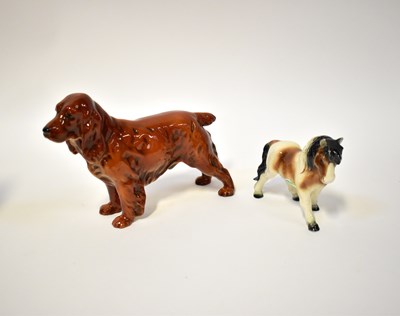 Lot 198 - GOEBEL; a figure of a spaniel and a figure of...