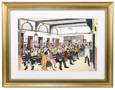Lot 1209 - W. DOWSETT AFTER L.S LOWRY; watercolour...
