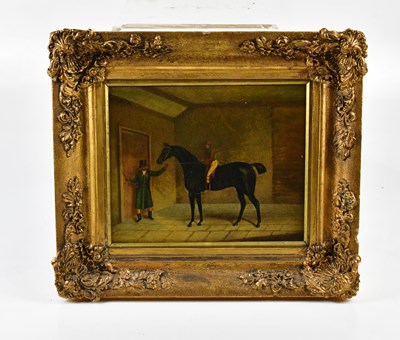 Lot 6162 - H ALKEN; oil on board, horse and jockey,...