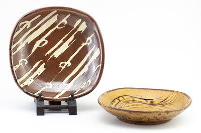 Lot 294 - MIKE DODD (born 1943); a stoneware dish...
