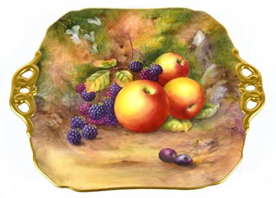 Lot 721 - H.H PRICE FOR ROYAL WORCESTER; a hand painted...