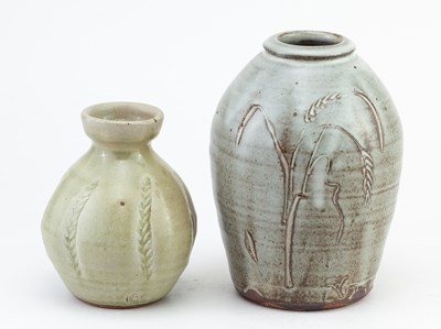Lot 295 - MIKE DODD (born 1943); a stoneware vase...