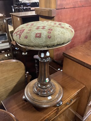 Lot 6655 - A 19th century carved mahogany piano stool...