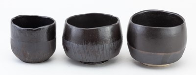 Lot 35 - ALEX HAGEN; a trio of stoneware bowls...