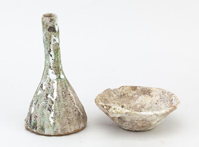 Lot 10 - AKI MORIUCHI (born 1947); a stoneware flower...