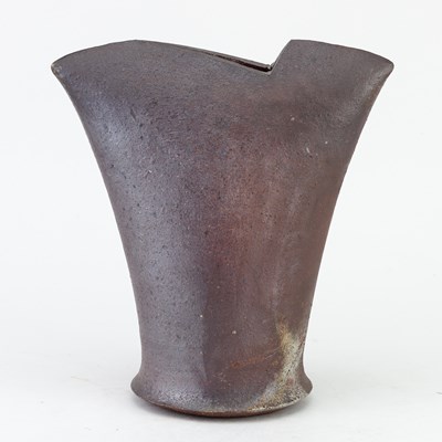 Lot 19 - AKIHIKO KISHIMOTO; a wood fired stoneware axe...