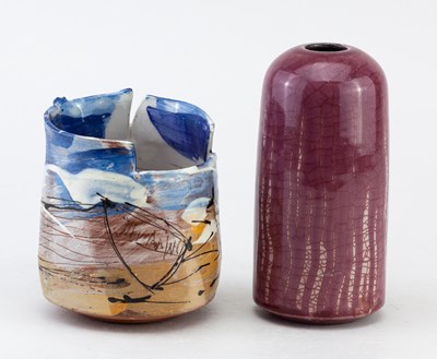Lot 431 - Two earthenware vessels by different makers,...