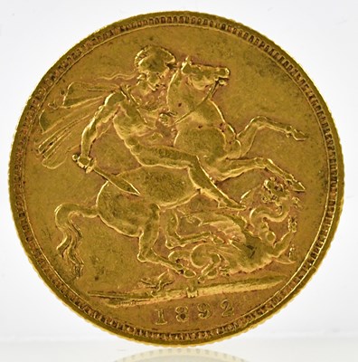 Lot 3109 - A Victorian full sovereign, Jubilee head, 1892.