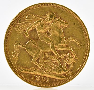 Lot 3120 - A Victorian full sovereign, Jubilee head, 1891.