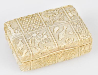 Lot 2074 - A late 18th/19th century marine carved ivory...