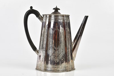 Lot 2289 - RF; a Victorian hallmarked silver coffee pot,...