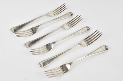 Lot 2314 - RP; a set of six George III hallmarked silver...
