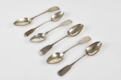 Lot 2488 - Six 19th century Dublin hallmarked silver...