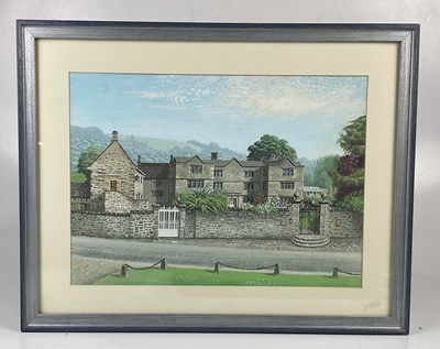 Lot 6295 - IAN PRICE; gouache, country house, signed and...