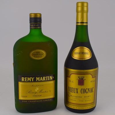 Lot 180 - REMY MARTIN; cognac, 0.7l, and a Vieux cognac...