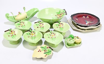 Lot 795 - CARLTON WARE; a collection of Green Leaf...