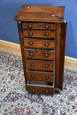 Lot 6585 - A Victorian mahogany seven drawer Wellington...