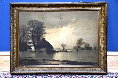 Lot 1465 - A large 20th century print of rural scene,...