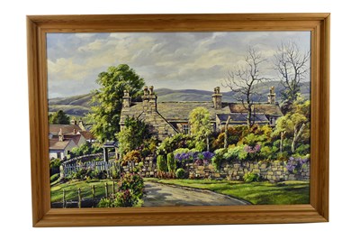 Lot 1516 - JOHN SPENCER; oil on canvas, cottage, signed...