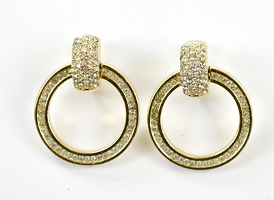 Lot 927 - CHRISTIAN DIOR; a pair of vintage gold tone...