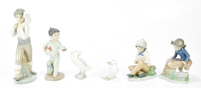 Lot 1255 - NAO; a group of four figures to include duck,...