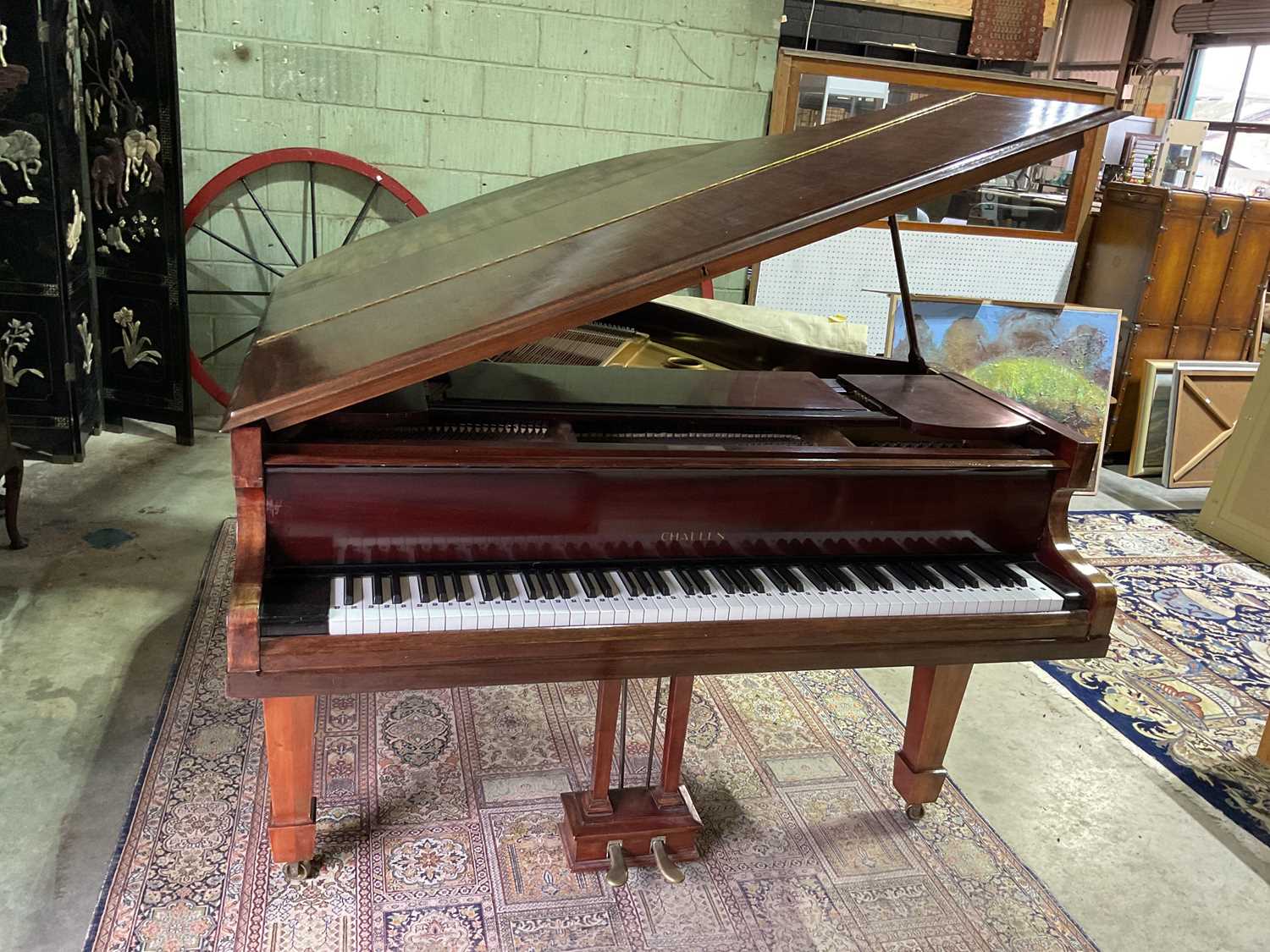 Lot 65 - A Challen baby grand piano, height 100cm,...