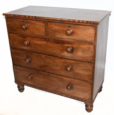 Lot 1654 - An early 19th century mahogany chest with two...
