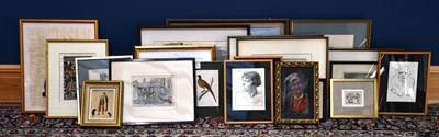 Lot 1458 - A collection of decorative watercolours,...