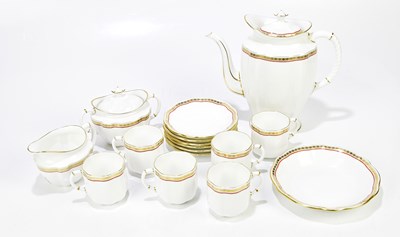 Lot 1315 - ROYAL CROWN DERBY; a "Carlton red"coffee...