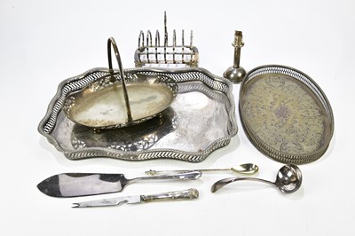 Lot 1017 - A small collection of plated items, to include...