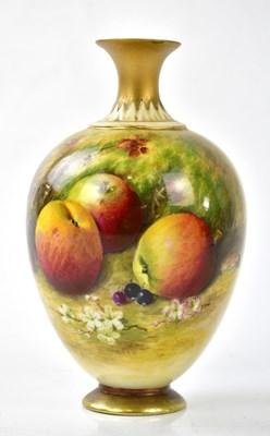 Lot 5526 - RICKETTS FOR ROYAL WORCESTER; a bulbous vase...