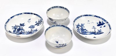 Lot 828 - A pair of 18th century English blue and white...