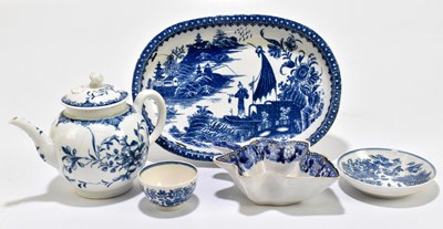 Lot 1303 - An 18th century Worcester blue and white...