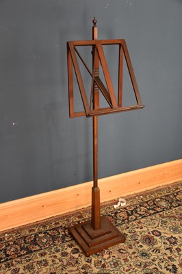 Lot 6622 - A late 19th century mahogany adjustable music...