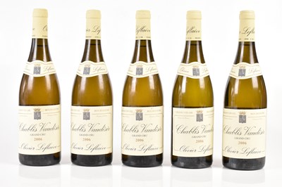 Lot 4309 - WHITE WINE; five bottles Chablis Vaudesir...