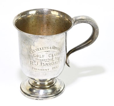 Lot 2375 - A George III hallmarked silver mug with...