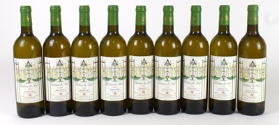 Lot 4307 - WHITE WINE; nine bottles Chateau du Seuil 1998...