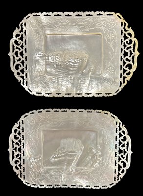 Lot 303 - A pair of late 19th century mother of pearl...