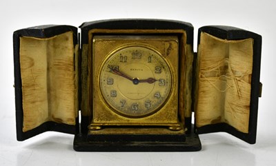 Lot 6421 - ZENITH; a miniature travelling alarm clock,...