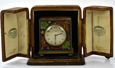 Lot 6407 - ZENITH; a miniature eight day travelling alarm...