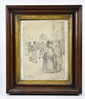 Lot 6119 - C.W. ALLEN; a late 19th century pencil drawing,...