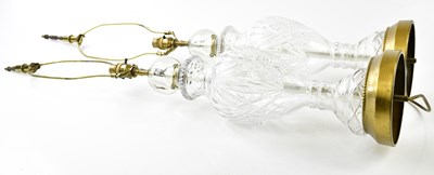 Lot 5187 - A pair of decorative modern cut glass table...