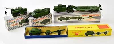 Lot 4464 - DINKY SUPERTOYS; three boxed models, 651...