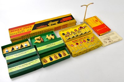 Lot 4401 - DINKY TOYS; two boxed pavement sets, number...