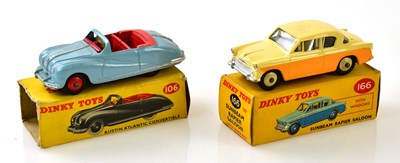 Lot 4567 - DINKY TOYS; two boxed model vehicles, 106...