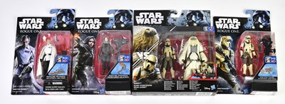 Lot 4608 - STAR WARS; a group of four Rogue One figures...