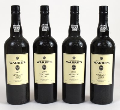 Lot 4046 - PORT; four bottles Warre's vintage port, 2007...