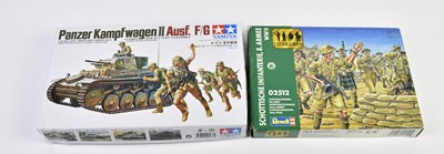 Lot 4700 - TANIYA; a Panzerkampfwagen II kit, together...